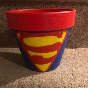 Superman Flower Pot